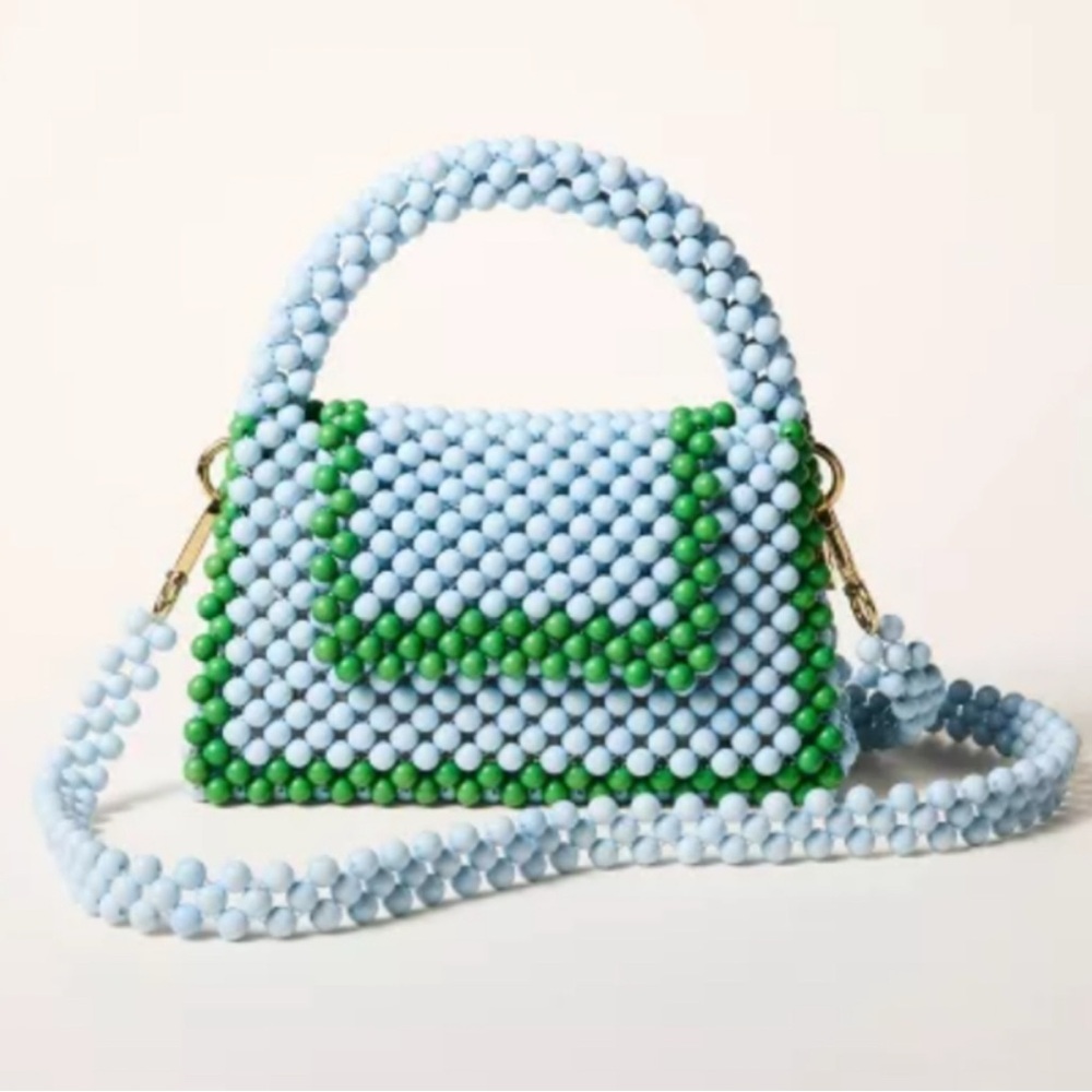 NEW Kate Spade x Target Blue & Green Beaded Handbag with Crossbody